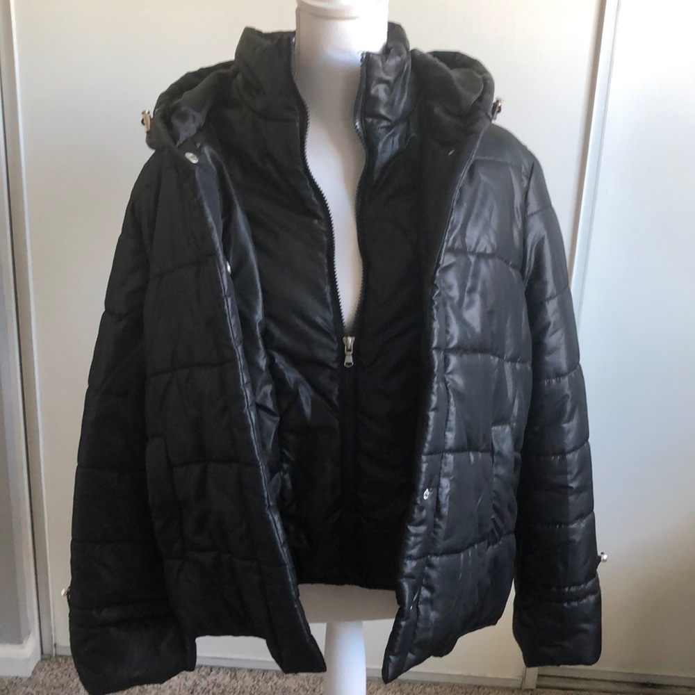 RAMPAGE Black Puffer Jacket Women